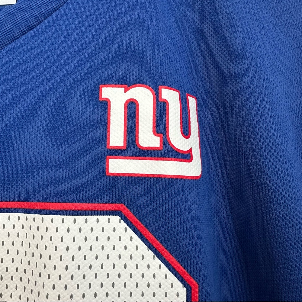 NFL Men’s NY Giants Blue Polyester Beckham JR Tee Majestic Size M - Picture 2 of 9